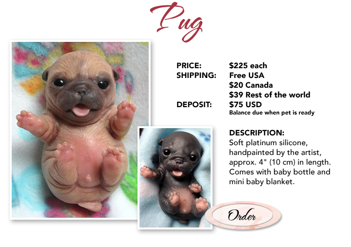 silicone baby pug